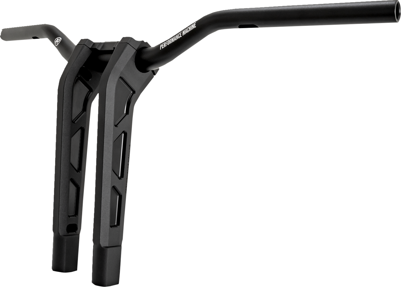 PERFORMANCE MACHINE (PM) Phatbar & Riser Kit - Internal Wiring - 11-1/2" - Black Ops 0208-2197M-SMB
