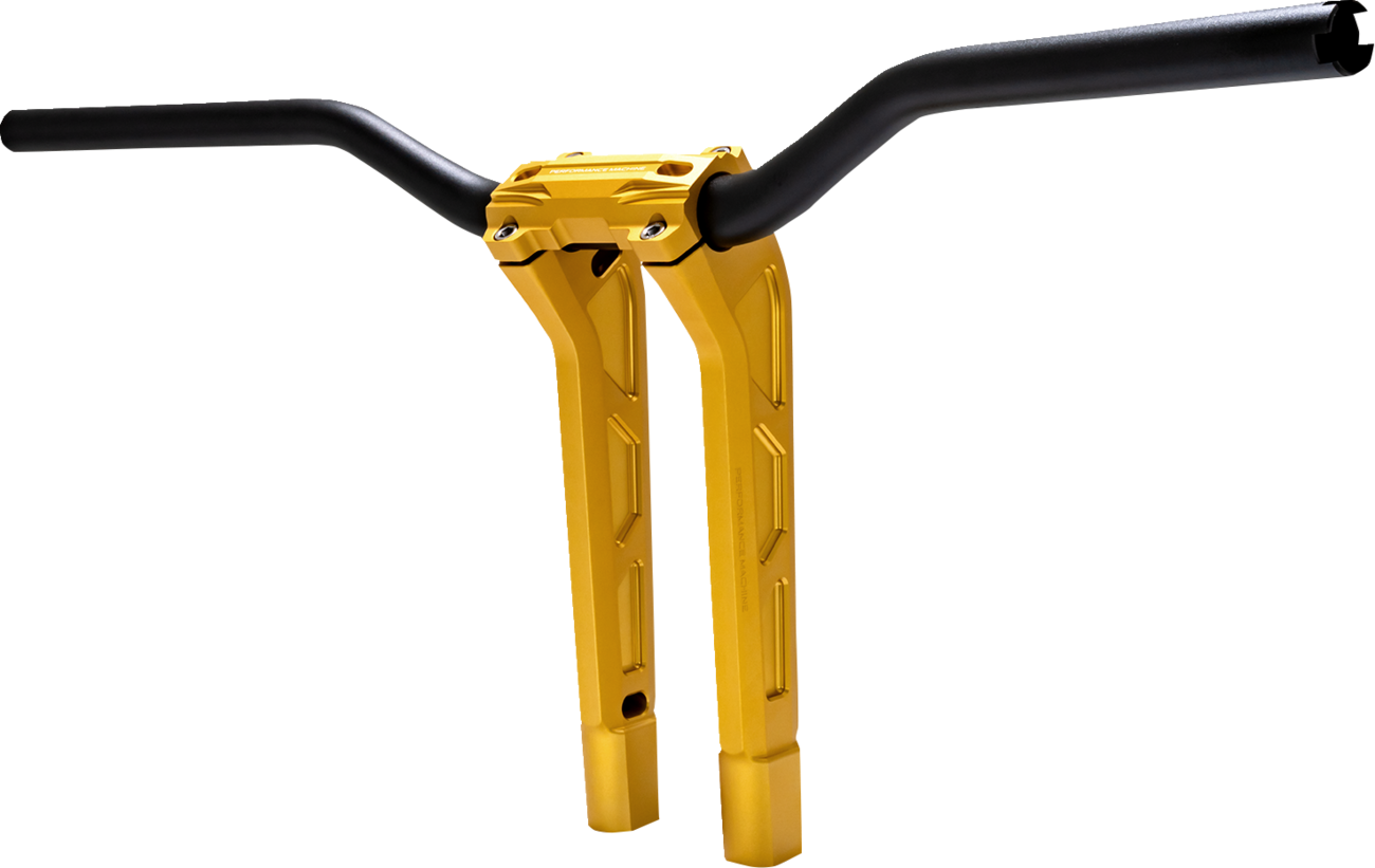 PERFORMANCE MACHINE (PM) Phatbar & Riser Kit - Internal Wiring - 11-1/2" - Gold Ops 0208-2197M-SMG