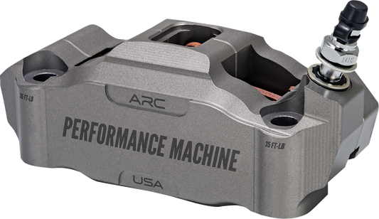 PERFORMANCE MACHINE (PM) Radial Mount Caliper - Front Right - Gunmetal Gray 0052-2426-GYC