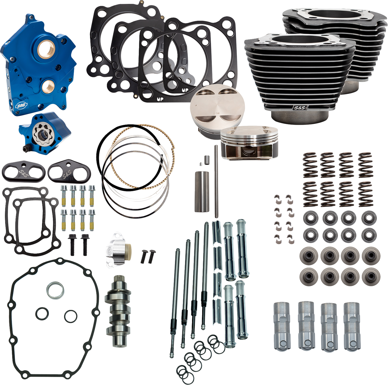 S&S CYCLE Power Pack - 4.500" Stroke - Oil Cooled - Black Granite w/Highlights - M8 310-1109C