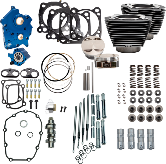 S&S CYCLE Power Pack - 4.500" Stroke - Oil Cooled - Black Granite w/Highlights - M8 310-1109C