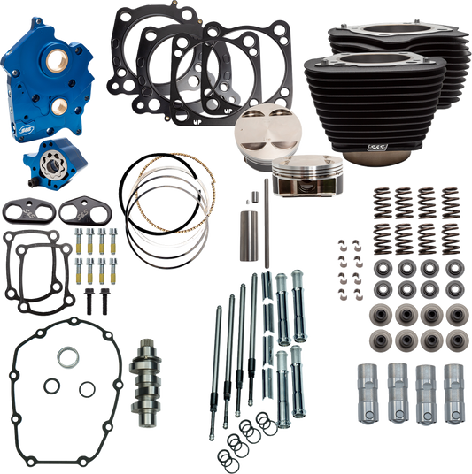 S&S CYCLE Power Pack - 4.500" Stroke - Oil Cooled - Black w/o Highlights - M8 310-1105C