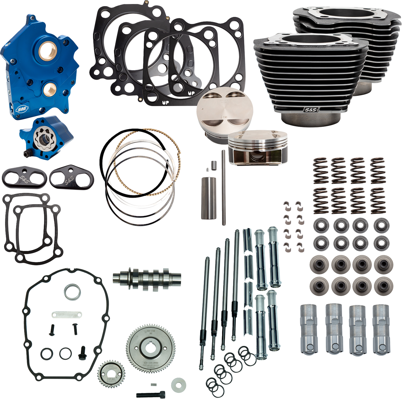 S&S CYCLE Power Pack - 4.500" Stroke - Oil Cooled - Black Granite w/Highlights - M8 310-1110C