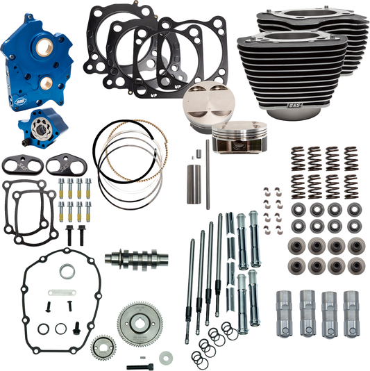 S&S CYCLE Power Pack - 4.500" Stroke - Oil Cooled - Black w/Highlights - M8 310-1104C