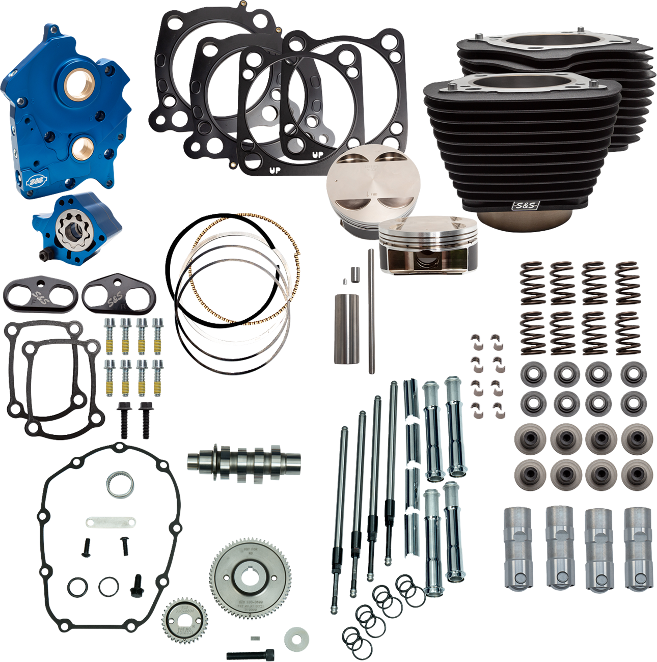 S&S CYCLE Power Pack - 4.500" Stroke - Oil Cooled - Black w/o Highlights - M8 310-1106C