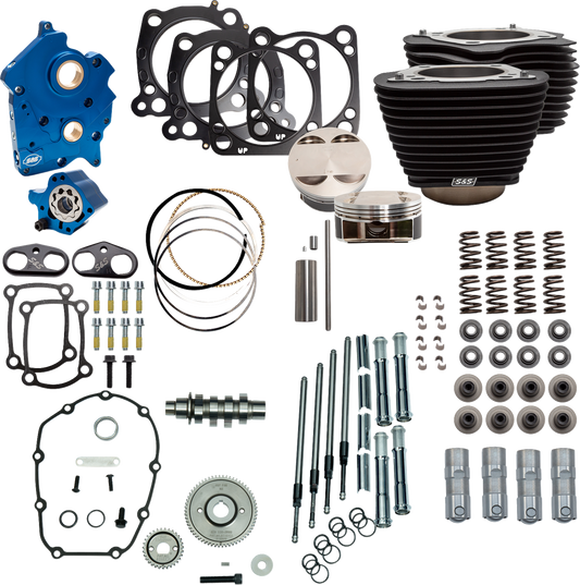 S&S CYCLE Power Pack - 4.500" Stroke - Oil Cooled - Black w/o Highlights - M8 310-1106C