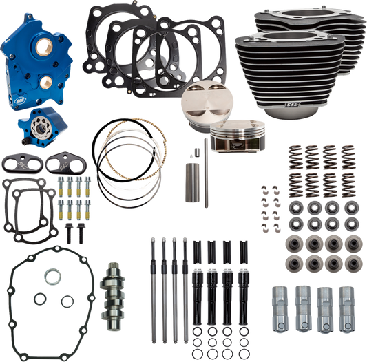 S&S CYCLE Power Pack - 4.375" Stroke - Oil Cooled - Black w/Highlights - M8 310-1056C