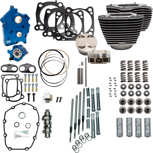 S&S CYCLE Power Pack - 4.375" Stroke - Oil Cooled - Black w/o Highlights - M8 310-1052C