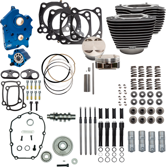 S&S CYCLE Power Pack - 4.375" Stroke - Oil Cooled - Black w/Highlights - M8 310-1058C
