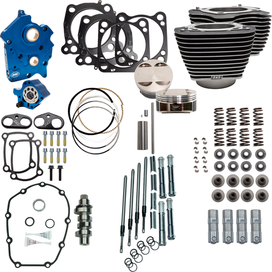 S&S CYCLE Power Pack - 4.500" Stroke - Water Cooled - Black w/Highlights - M8 310-1101C