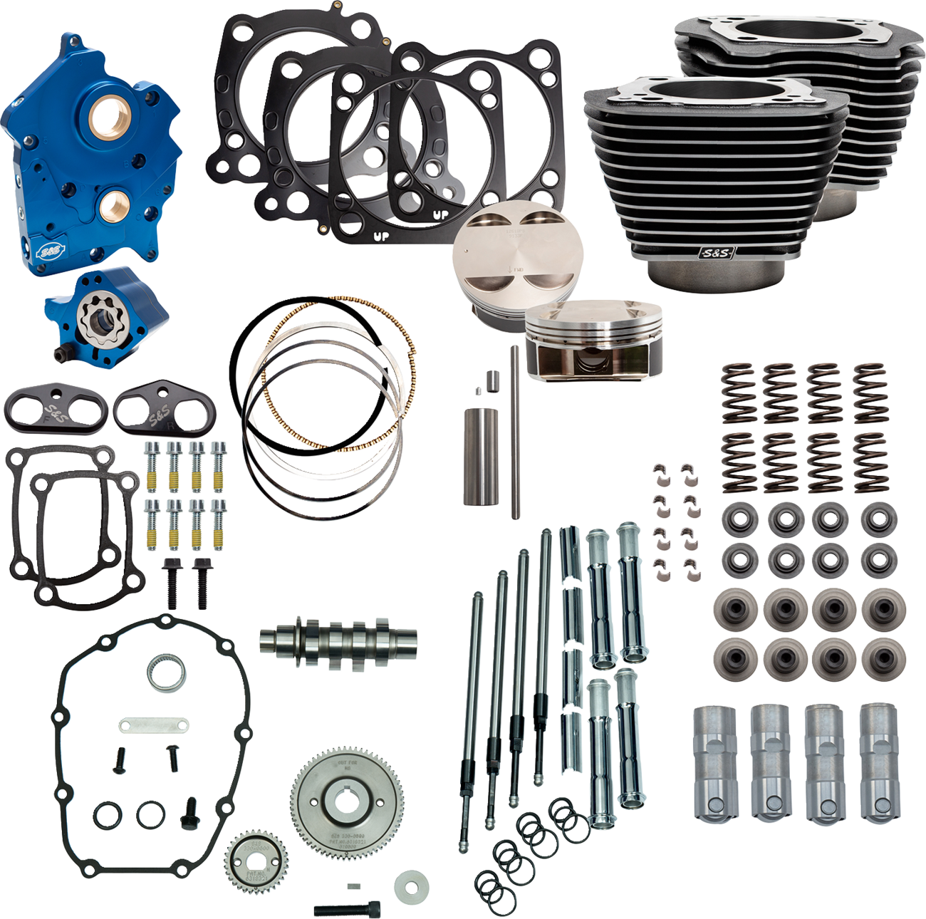S&S CYCLE Power Pack - 4.500" Stroke - Water Cooled - Black Granite w/Highlights - M8 310-1108C