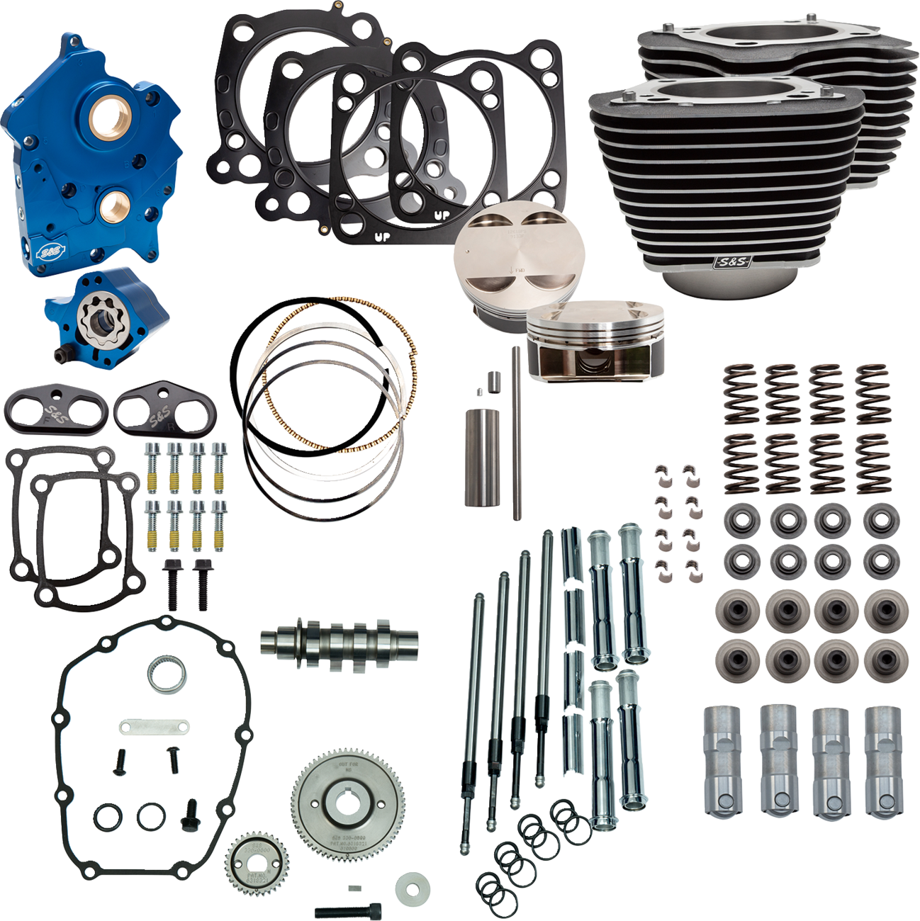 S&S CYCLE Power Pack - 4.500" Stroke - Water Cooled - Black w/Highlights - M8 310-1102C