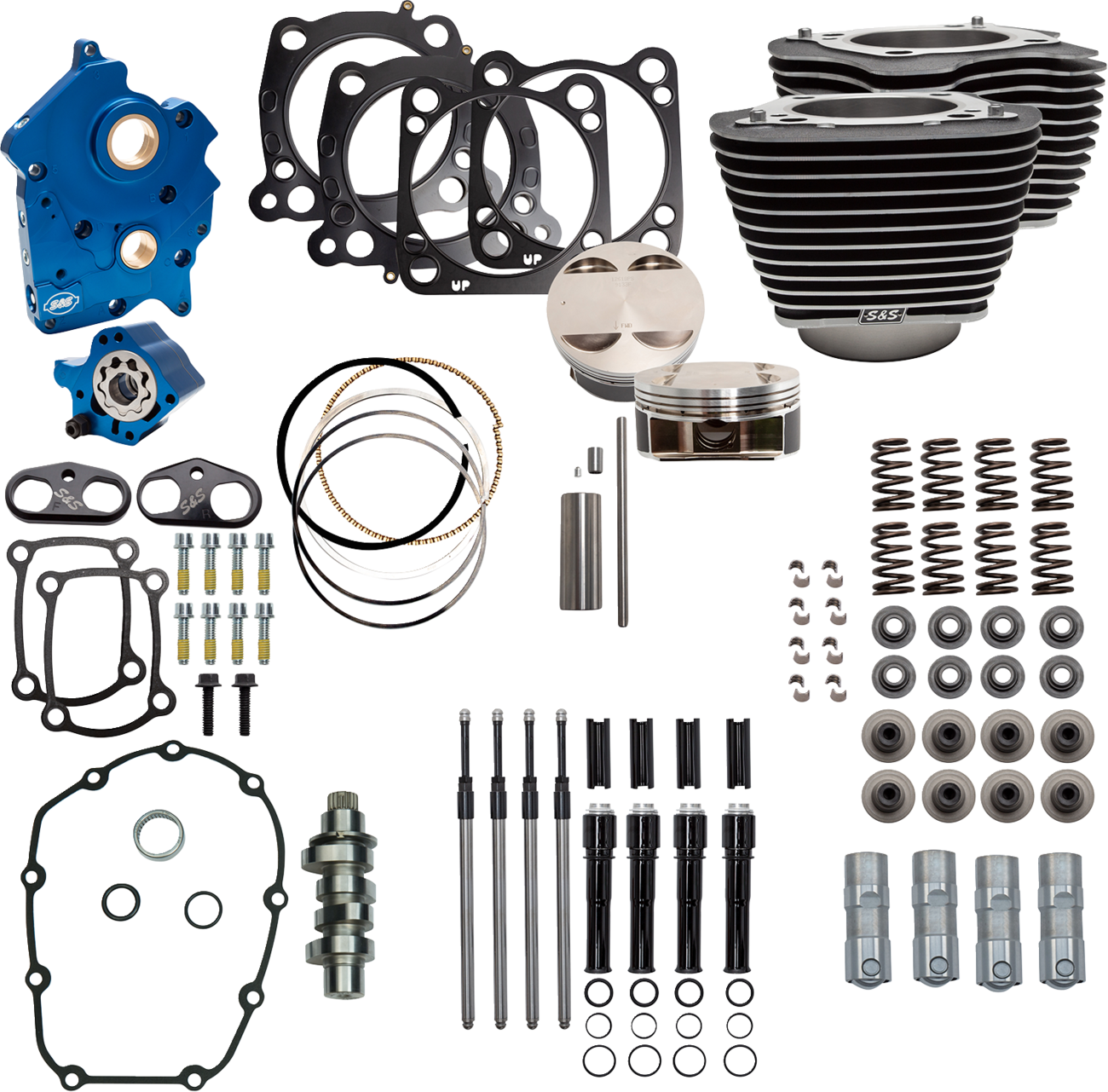 S&S CYCLE Power Pack - 4.375" Stroke - Water Cooled - Black w/Highlights - M8 310-1054C