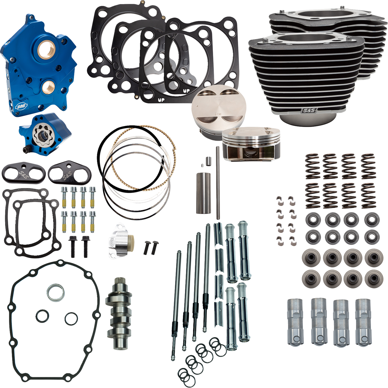 S&S CYCLE Power Pack - 4.375" Stroke - Water Cooled - Black w/Highlights - M8 310-1050C