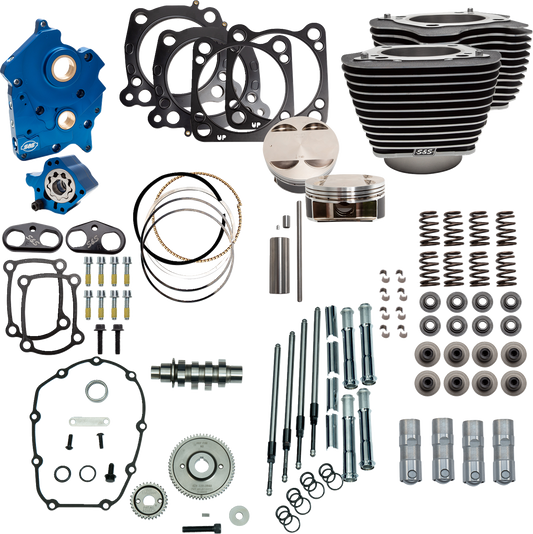 S&S CYCLE Power Pack - 4.375" Stroke - Water Cooled - Black w/Highlights - M8 310-1051C
