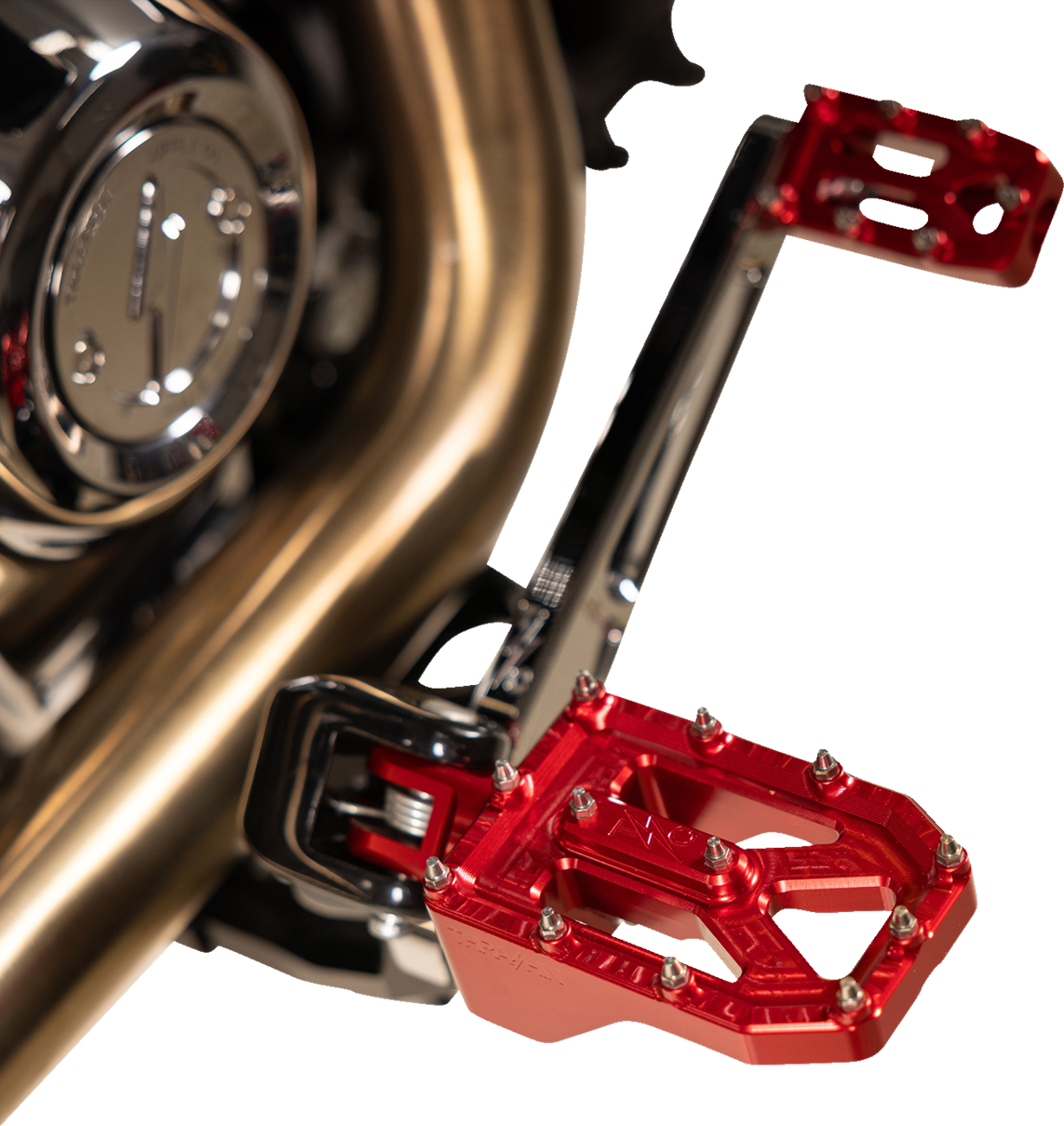 THRASHIN SUPPLY CO. Aggressor Foot Pegs - Rear- Red - HD '72-'25 TSC-2022-2-D