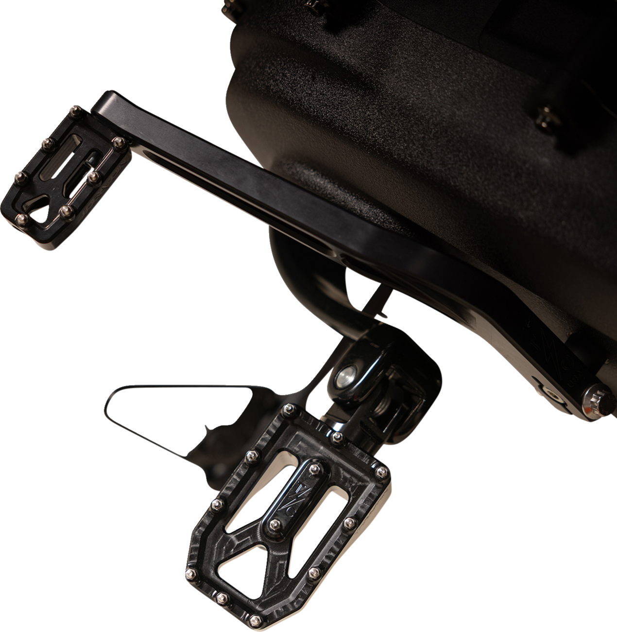 THRASHIN SUPPLY CO. Aggressor Foot Pegs - Rear - Black - HD '72-'25 TSC-2022-1-D