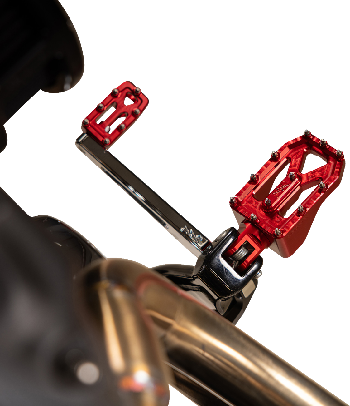 THRASHIN SUPPLY CO. Aggressor Foot Pegs - Rear- Red - HD '72-'25 TSC-2022-2-D
