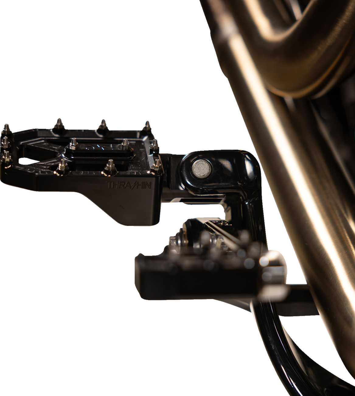 THRASHIN SUPPLY CO. Aggressor Foot Pegs - Rear - Black - HD '72-'25 TSC-2022-1-D