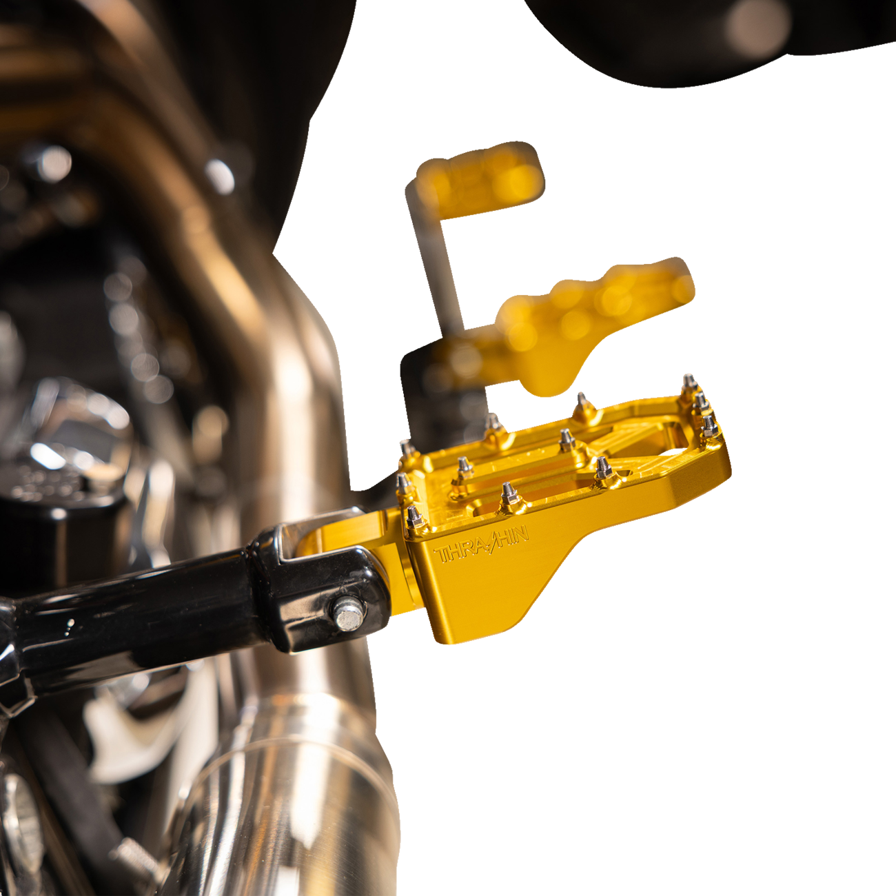 THRASHIN SUPPLY CO. Aggressor Foot Pegs - Rear - Gold - HD '72-'25 TSC-2022-5-D