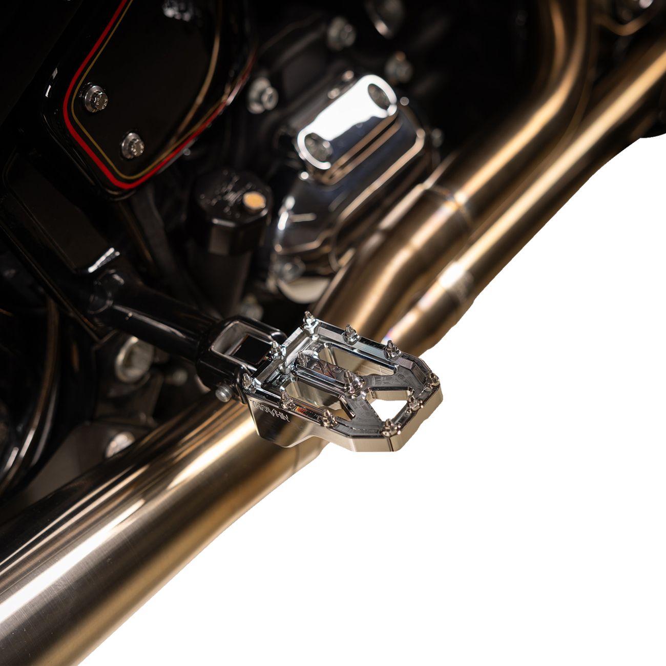 THRASHIN SUPPLY CO. Aggressor Foot Pegs - Rear - Chrome - HD '72-'25 TSC-2022-3-D