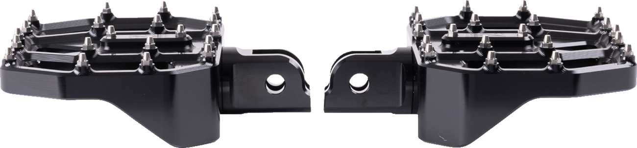 THRASHIN SUPPLY CO. Mini Aggressor Floorboards - Black - Front TSC-2031-1-SF