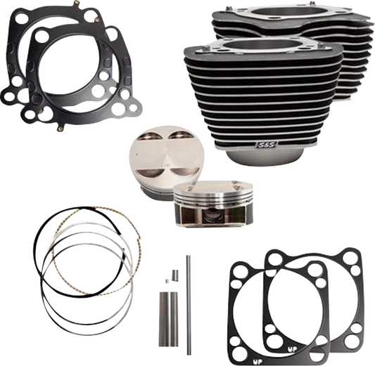 S&S CYCLE 131" Stroker Cylinder Kit with Wrinkle Black Finish and Highlights - M8 Part Number 910-0762A