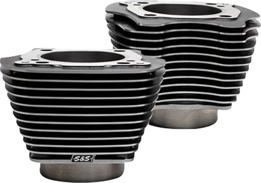 S&S CYCLE 910-0739A 4.25 Inch Bore Cylinder Set - Unhoned Black Granite with Highlights for M8 Engines