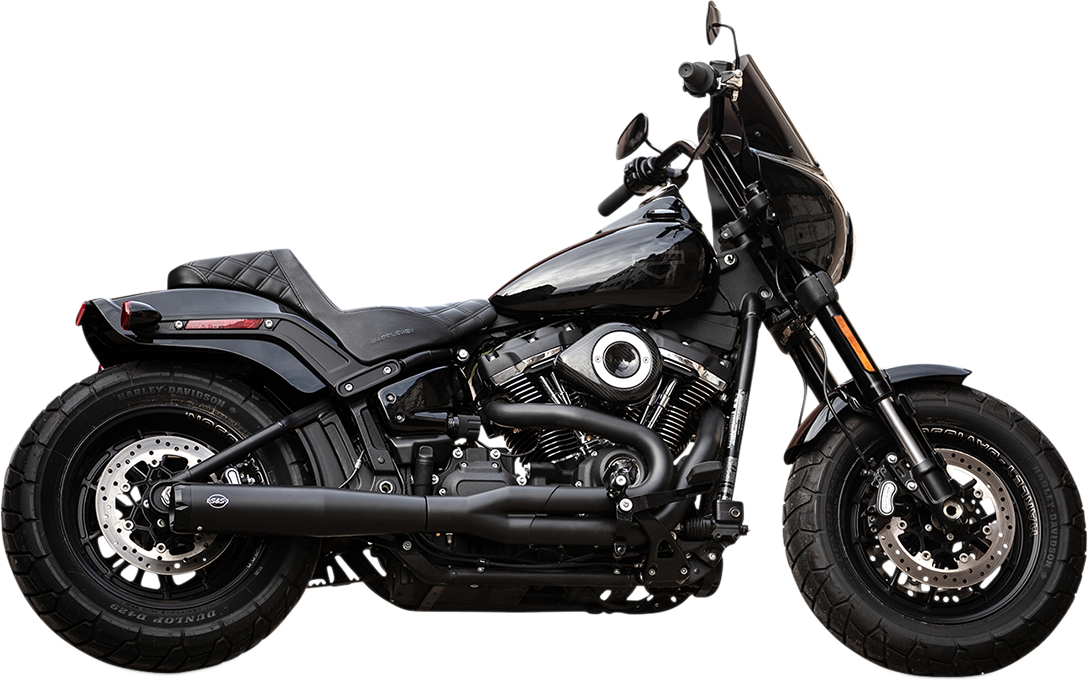 S&S CYCLE Super Street 2:1 Exhaust System - Black 550-0788