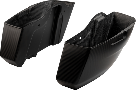 SLYFOX Carbon Matte Saddlebag Bottoms for FL 2024-2025 | Part No. 1022-SBTC-M