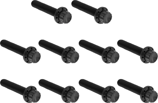 ARLEN NESS Bolt Kit - Cam Cover/Point Cover - Titanium - 12-Point - Black 300-987
