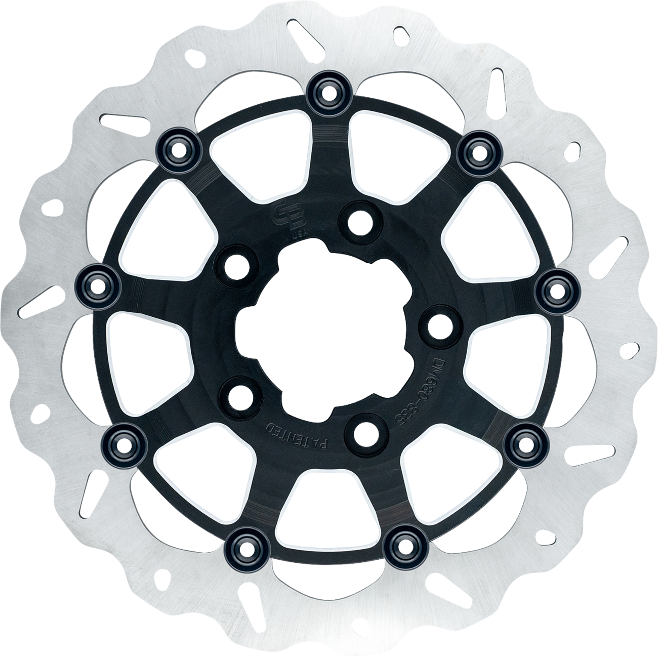 GBRAKES Wave® Brake Rotor - Front - 13" - Narrow Band - Machined Black GBDU011
