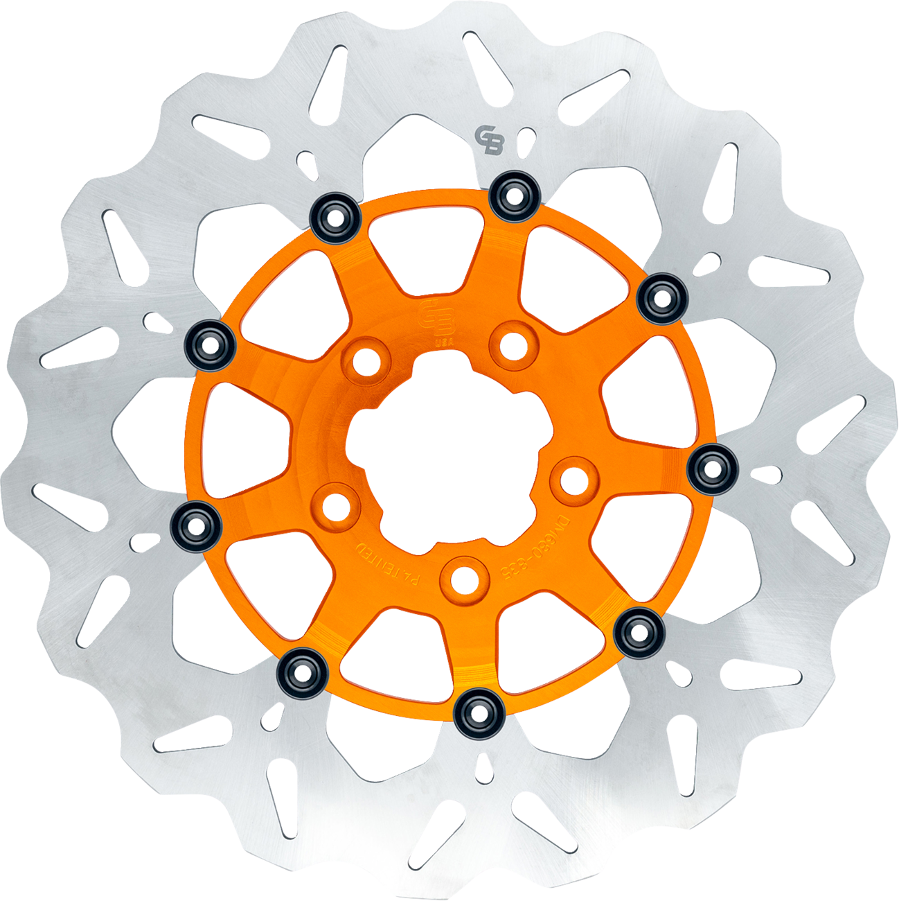 GBRAKES Wave® Brake Rotor - Front - 12.5" - Orange GBDU030