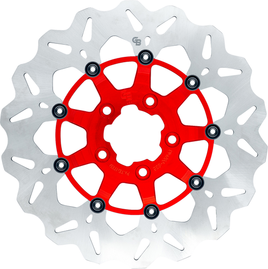GBRAKES Brake Rotor - Rear - Red GBDU021