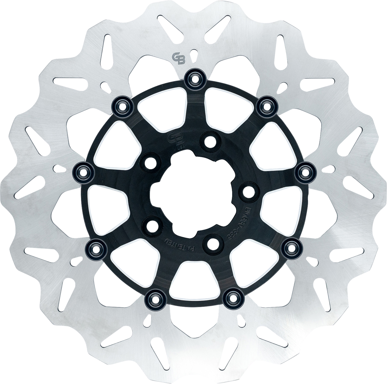 GBRAKES Wave® Brake Rotor - Front - 12.5" - Machined Black GBDU008