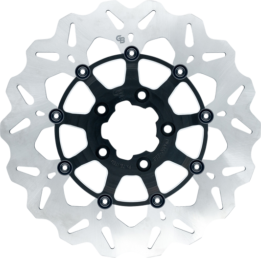 GBRAKES Wave® Brake Rotor - Front - 12.5" - Machined Black GBDU008