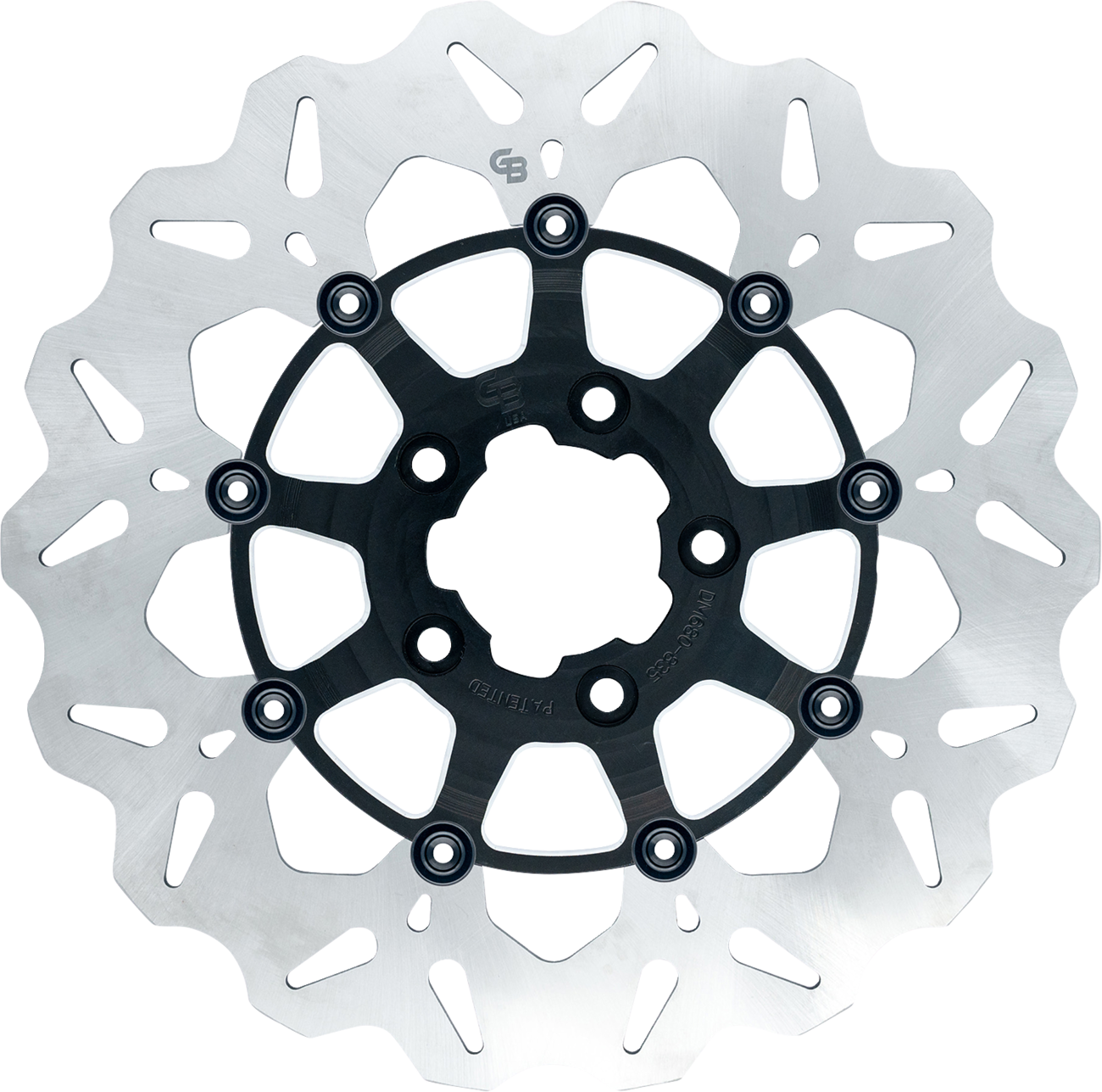 GBRAKES Wave® Brake Rotor - Front - Machined Black GBDU012