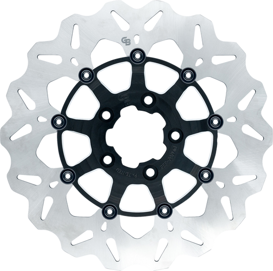 GBRAKES Wave® Brake Rotor - Front - Machined Black GBDU012