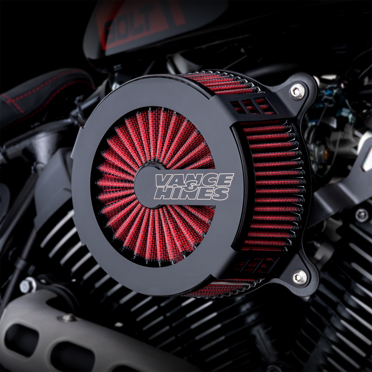 Vance & Hines VO2 Cage Fighter Air Intake Kit - Black (Part #41128)