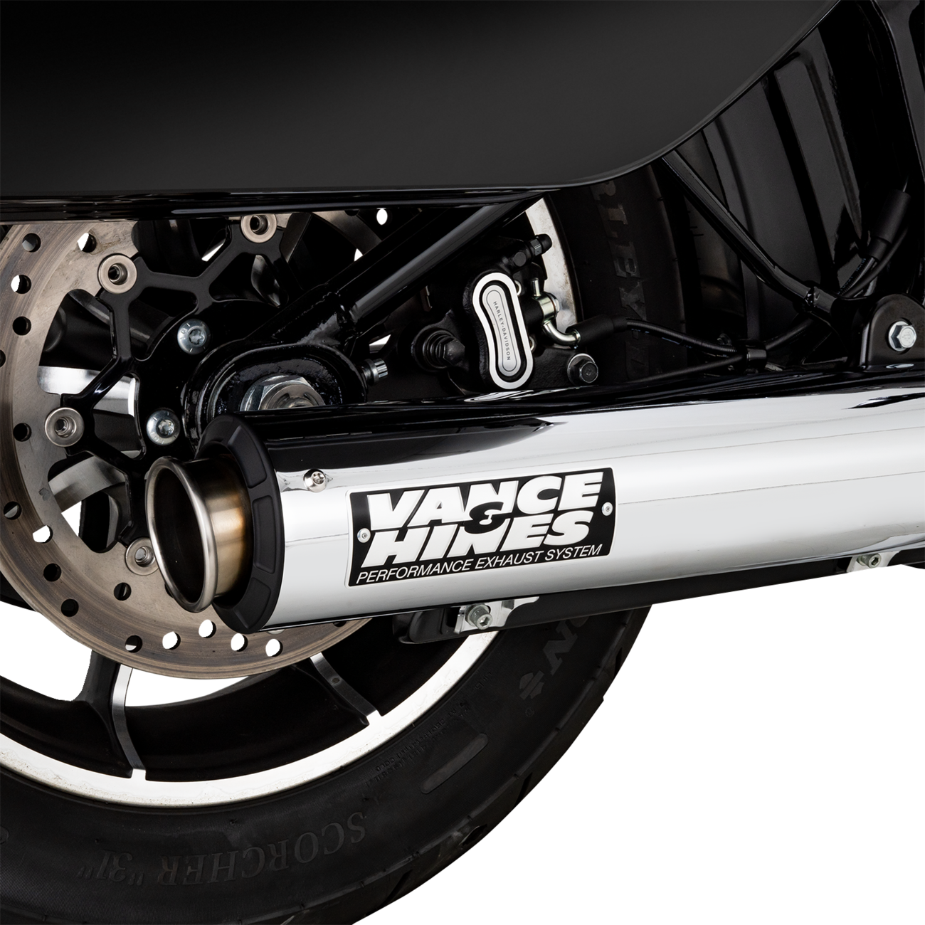 Vance & Hines Supersport Slip-On Muffler for Harley-Davidson M-Eight Softail – Chrome 16746
