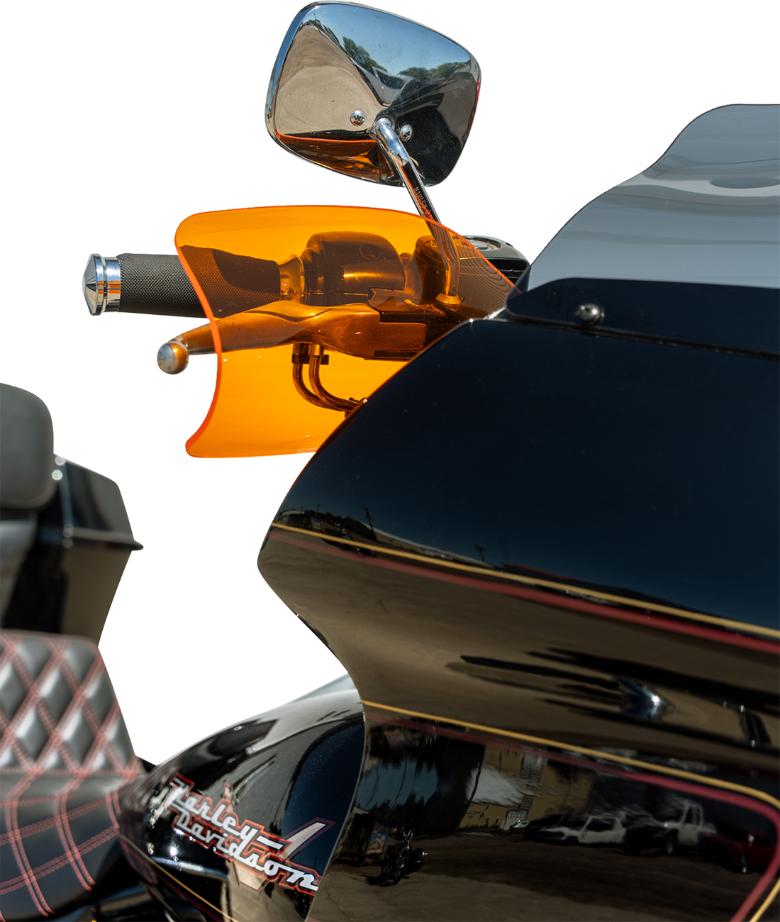 KLOCK WERKS Flare® Handguards - Harley-Davidson Cable Clutch - Orange Ice KWS-01-0125-CC