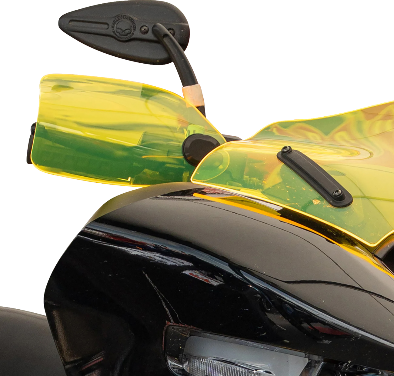 KLOCK WERKS Flare® Handguards - Harley-Davidson Cable Clutch - Yellow Ice KWS-01-0126-CC