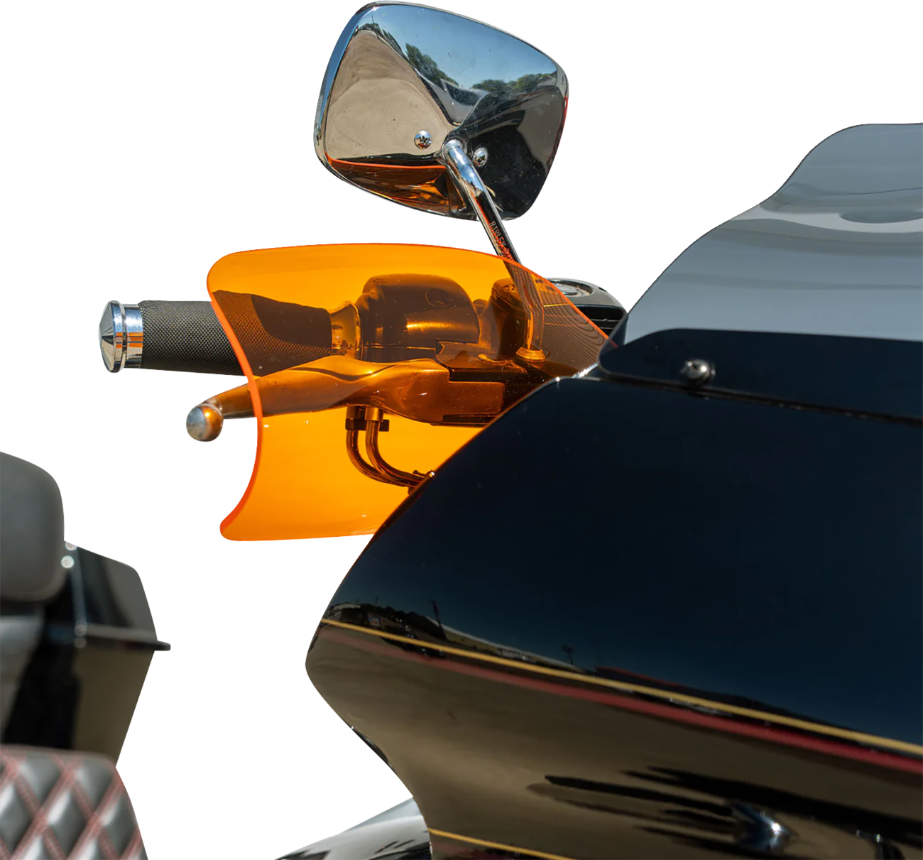 KLOCK WERKS Flare® Handguards - Harley-Davidson Cable Clutch - Orange KWS-01-0130-CC