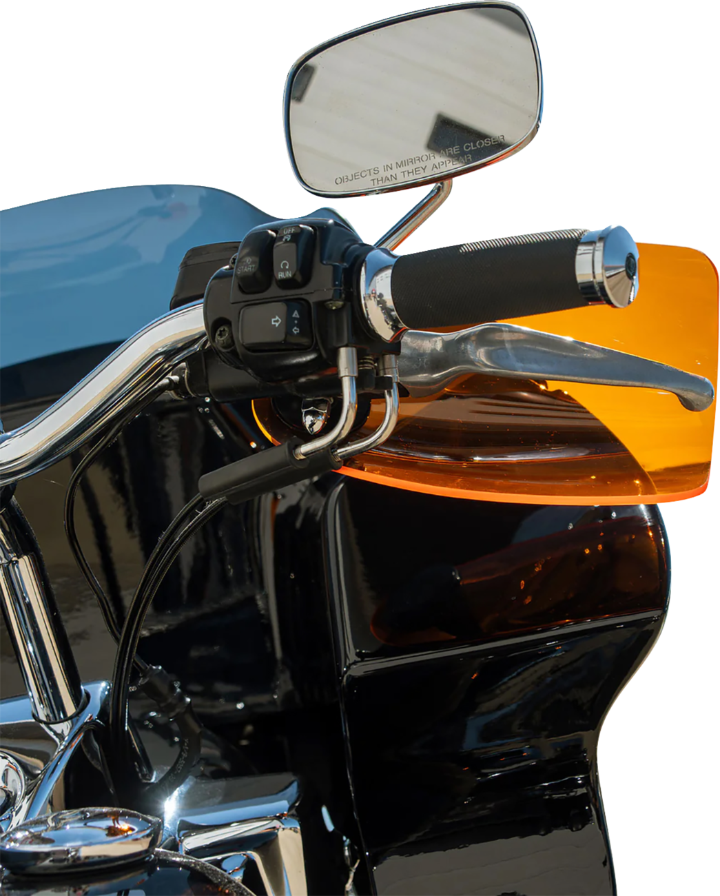 KLOCK WERKS Flare® Handguards - Harley-Davidson Cable Clutch - Orange KWS-01-0130-CC