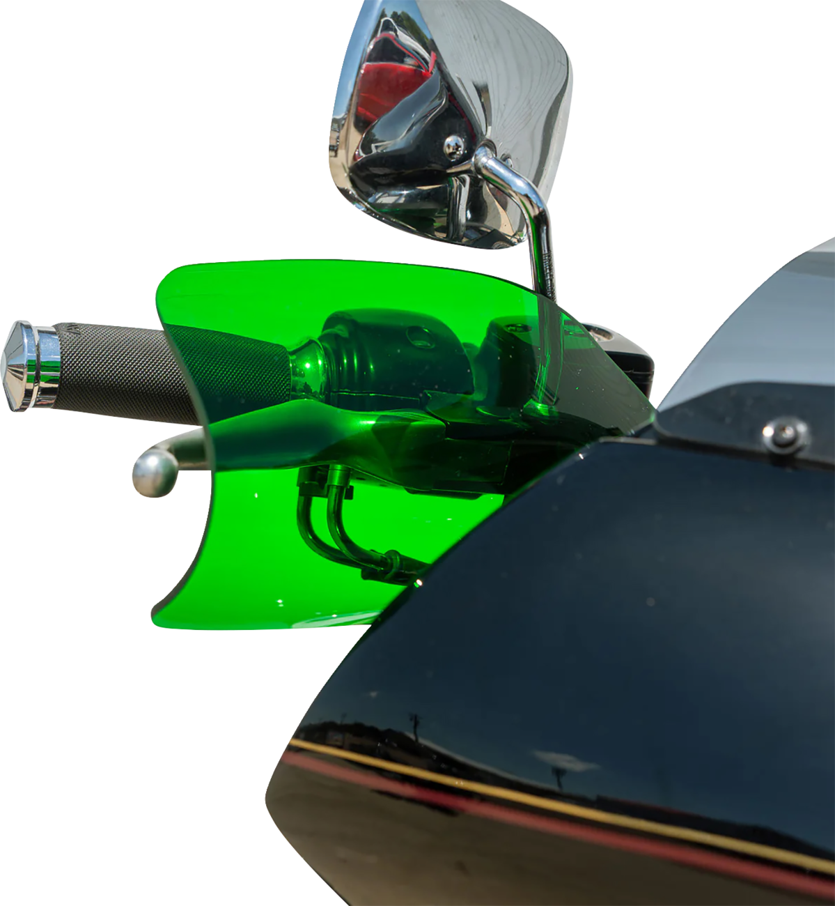 KLOCK WERKS Flare® Handguards - Harley-Davidson Hydraulic Clutch - Green KWS-01-0132-HC