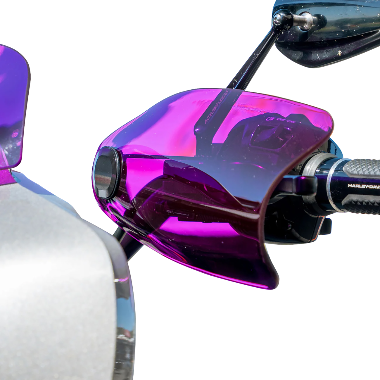 KLOCK WERKS Flare® Handguards - Harley-Davidson Hydraulic Clutch - Purple KWS-01-0134-HC