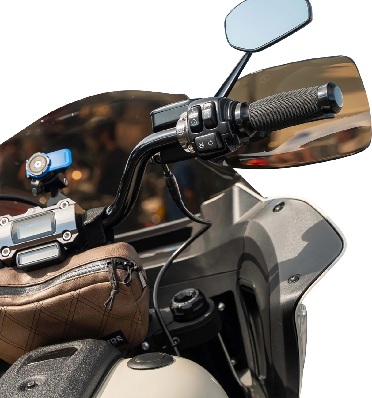 KLOCK WERKS Flare® Handguards - Harley-Davidson Cable Clutch - Bronze KWS-01-0135-CC