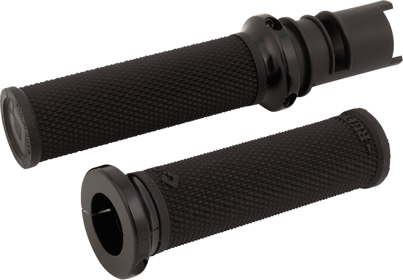 ODI Ruffian Lock-On Street Grips - CVO - Black/Black V30HTCB-B