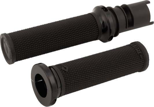 ODI Ruffian Lock-On Street Grips - CVO - Black/Black V30HTCB-B