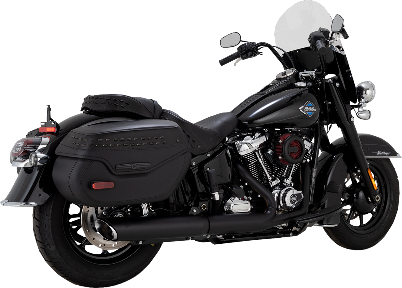 Vance & Hines Twin Slash Slip-On Muffler for Softail 46750 - Black
